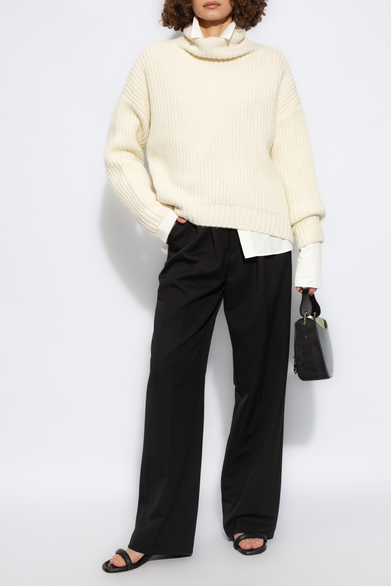 Black Carrie wool trousers Anine Bing GenesinlifeShops